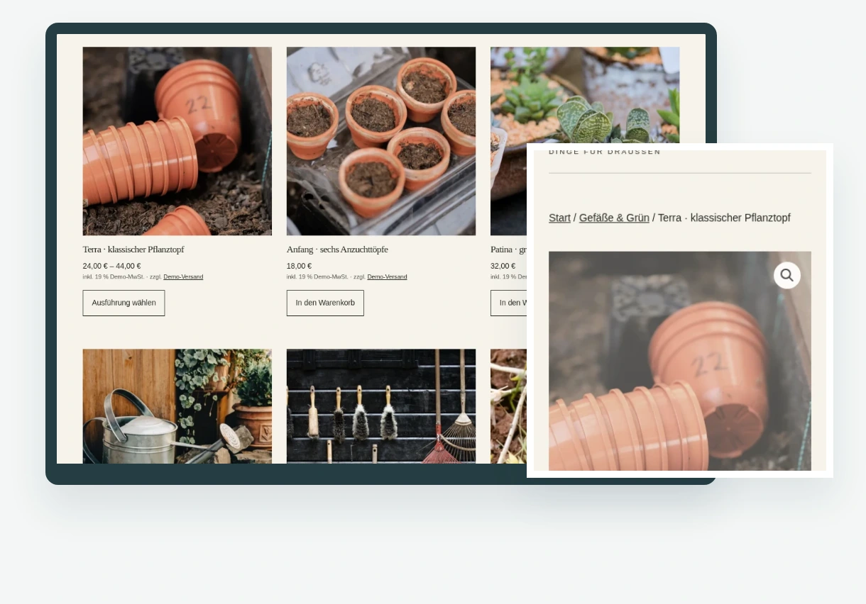 Gartenatelier: Gartenprodukte und ausführliche Produktansicht